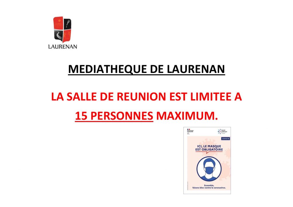 Médiathèque : la salle de réunion est limitée à 15 personnes