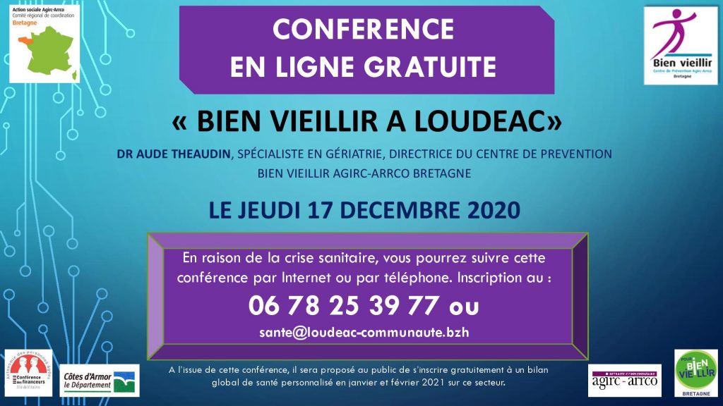 Conférence « Vieillir en santé » le 17 décembre 2020