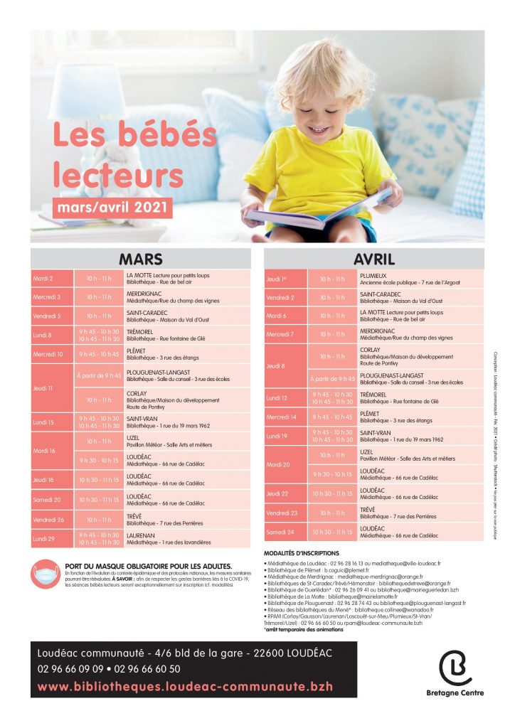 Bébés lecteurs : mars/avril 2021