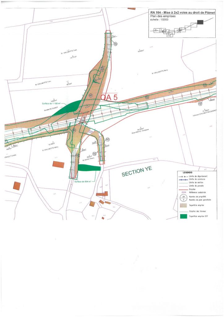 RN 164 : arrêté d’occupation temporaire pour la réalisation d’une déviation provisoire sur Laurenan