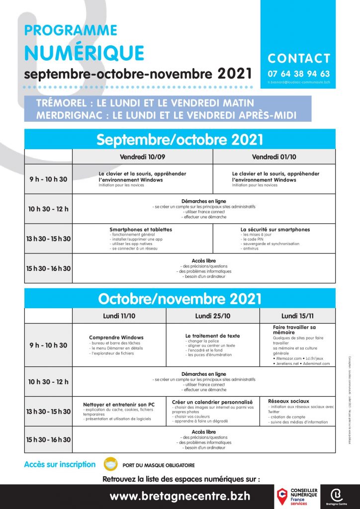 Animations numériques : automne 2021