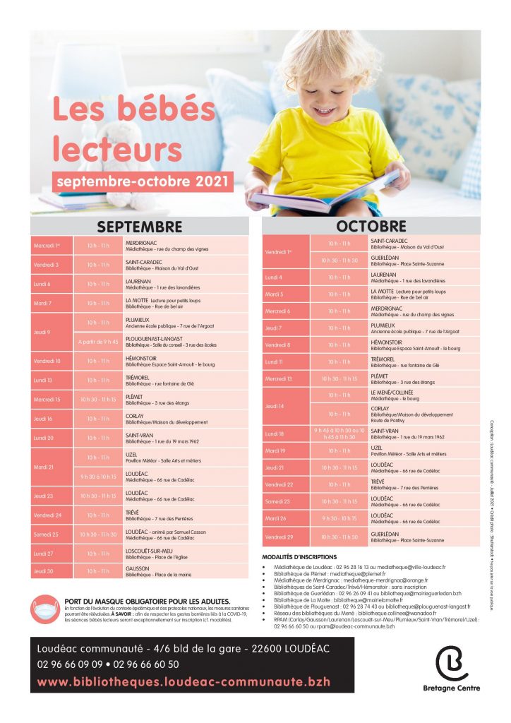 Bébés lecteurs : septembre et octobre 2021