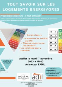 Atelier logements énergivores : le 07 novembre à Loudéac communauté