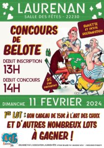 Laurn’en Fête : concours de belote le 11 février 2024