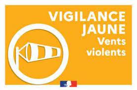 Vigilance JAUNE : risque de fortes rafales de vent