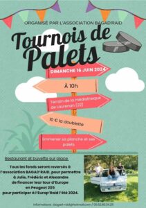 Tournoi de palets du 16 juin 2024 : le parking de la médiathèque sera fermé
