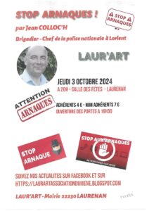 Conférence Laur’Art : jeudi 03 octobre 2024