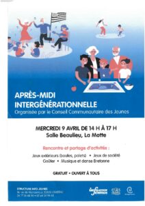 Après-midi intergénérationnelle le Mercredi 09 avril à La Motte