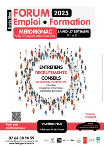 Forum Emploi Formation à Merdrignac le Samedi 27 septembre 2025 matin