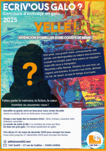 CAC Sud 22 : jeux en Gallo à Merdrignac le 19 novembre 2025 et concours d’écriture en Gallo