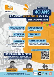 Le CAC SUD 22 fête ses 40 ans les 1er et 2 mai 2026